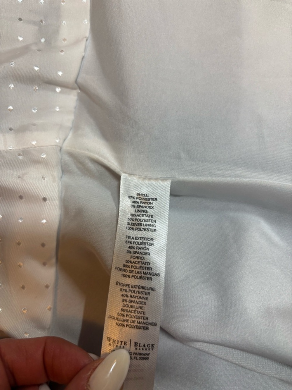 White House Black Market Blue Gray Draped Open-Front Blazer. Size 2 - Picture 5 of 8